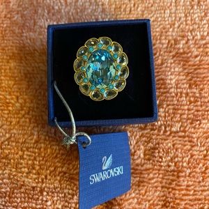 Swarovski Gold Plated Azore cocktail ring
